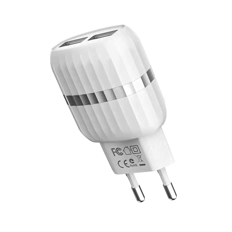 Сетевое зарядное устройство 2USB + кабель Type-C BOROFONE BA24A Vigor (белый)-1