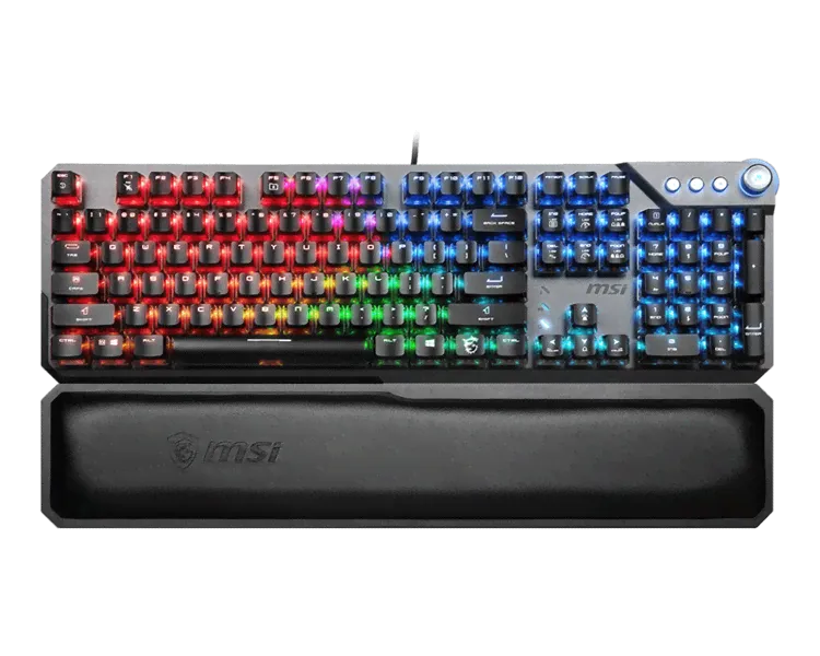 Gaming Keyboard MSI VIGOR GK71 SONIC, Wired, Mechnical, with Multimedia functions, Light & Fast Red MSI Sonic Switch, incl. Wrist Rest, RGB, Black