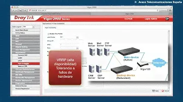 Vigor 3900 - Interface web