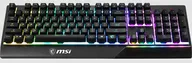 Gaming Keyboard MSI VIGOR GK30, Wired, Mechanical-like plunger switches. 6 zones RGB lighting with several lighting effects. Anti-ghosting Capability. Water Resistant (spill-proof), Black